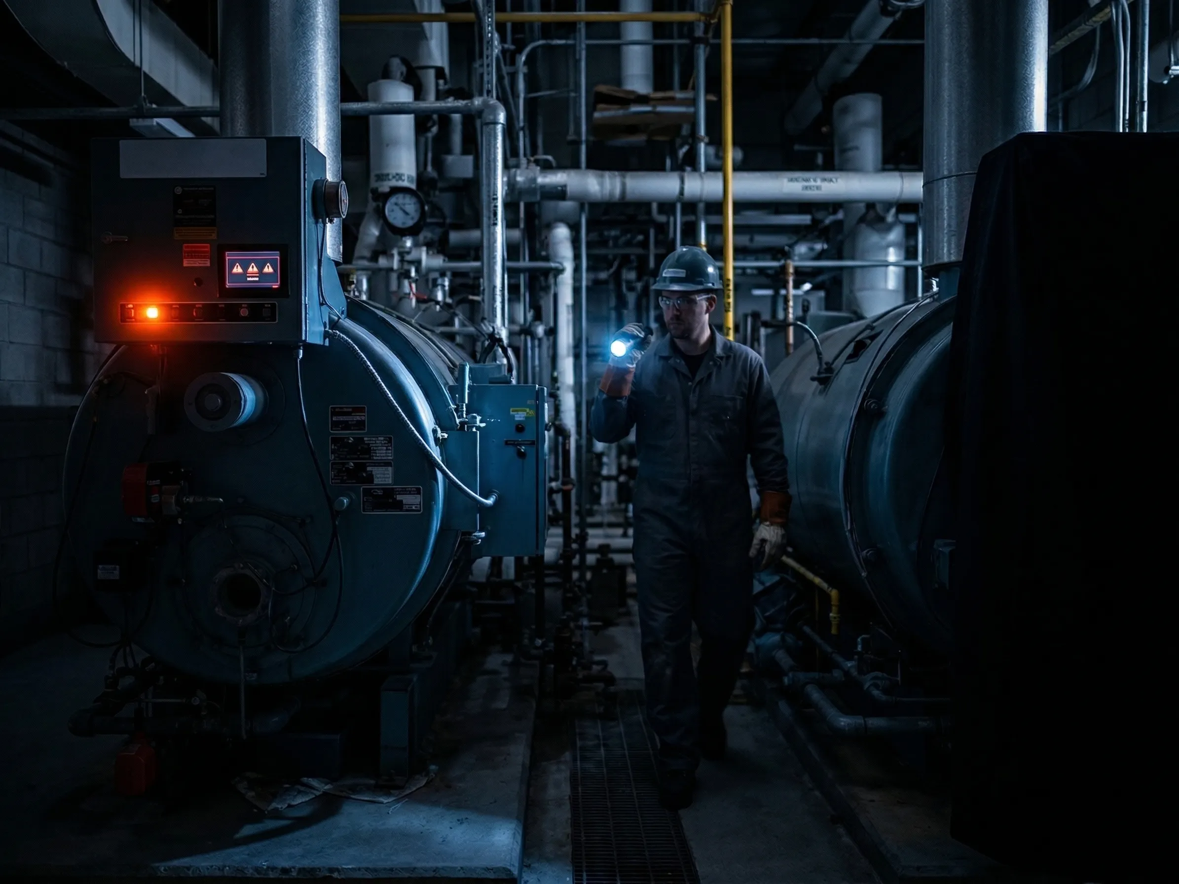 Intervention d'urgence sur un brûleur industriel au gaz naturel en verrouillage